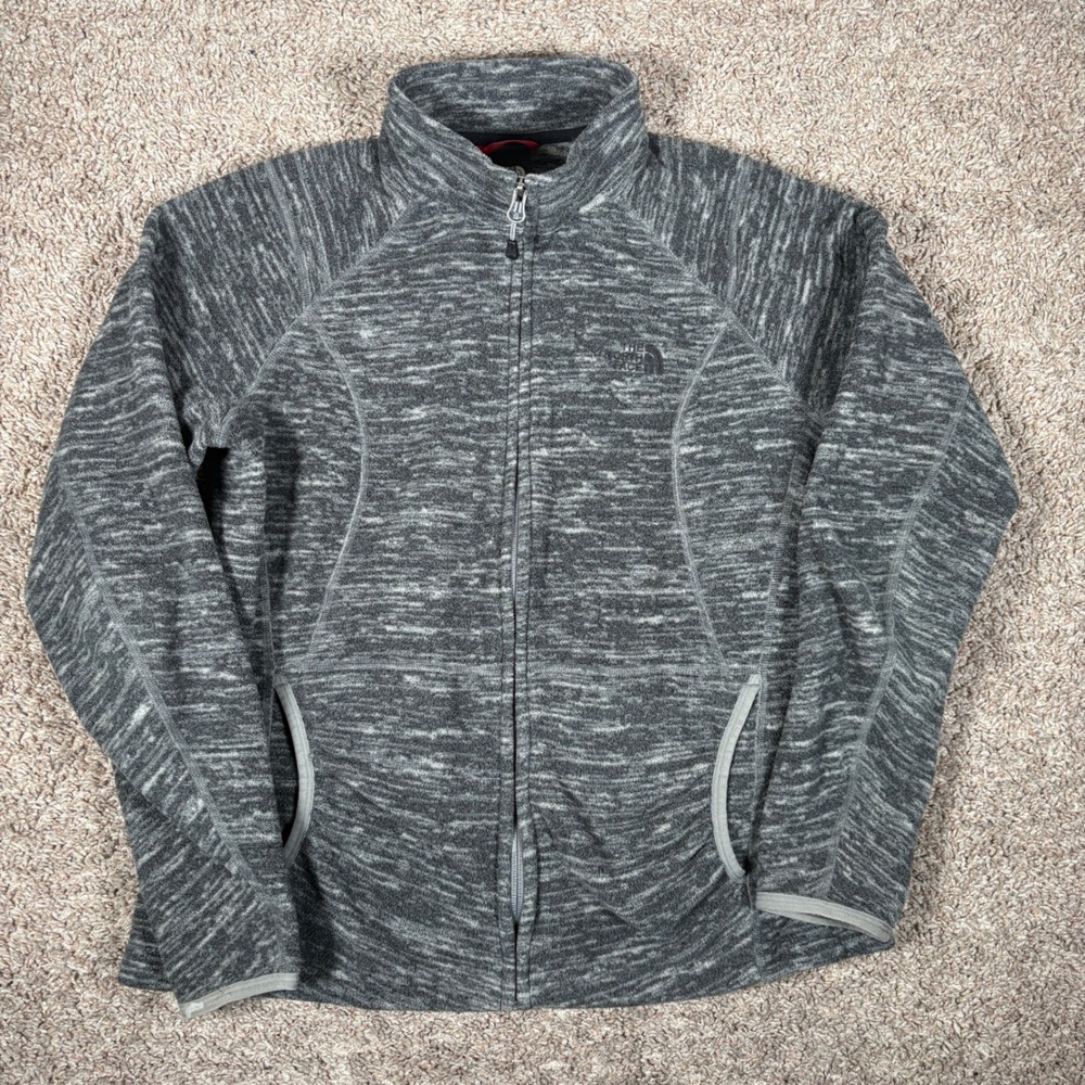 The North Face Womens Grey Polartec Thermal Pro‎ Full Zip Fleece Jacket Medium